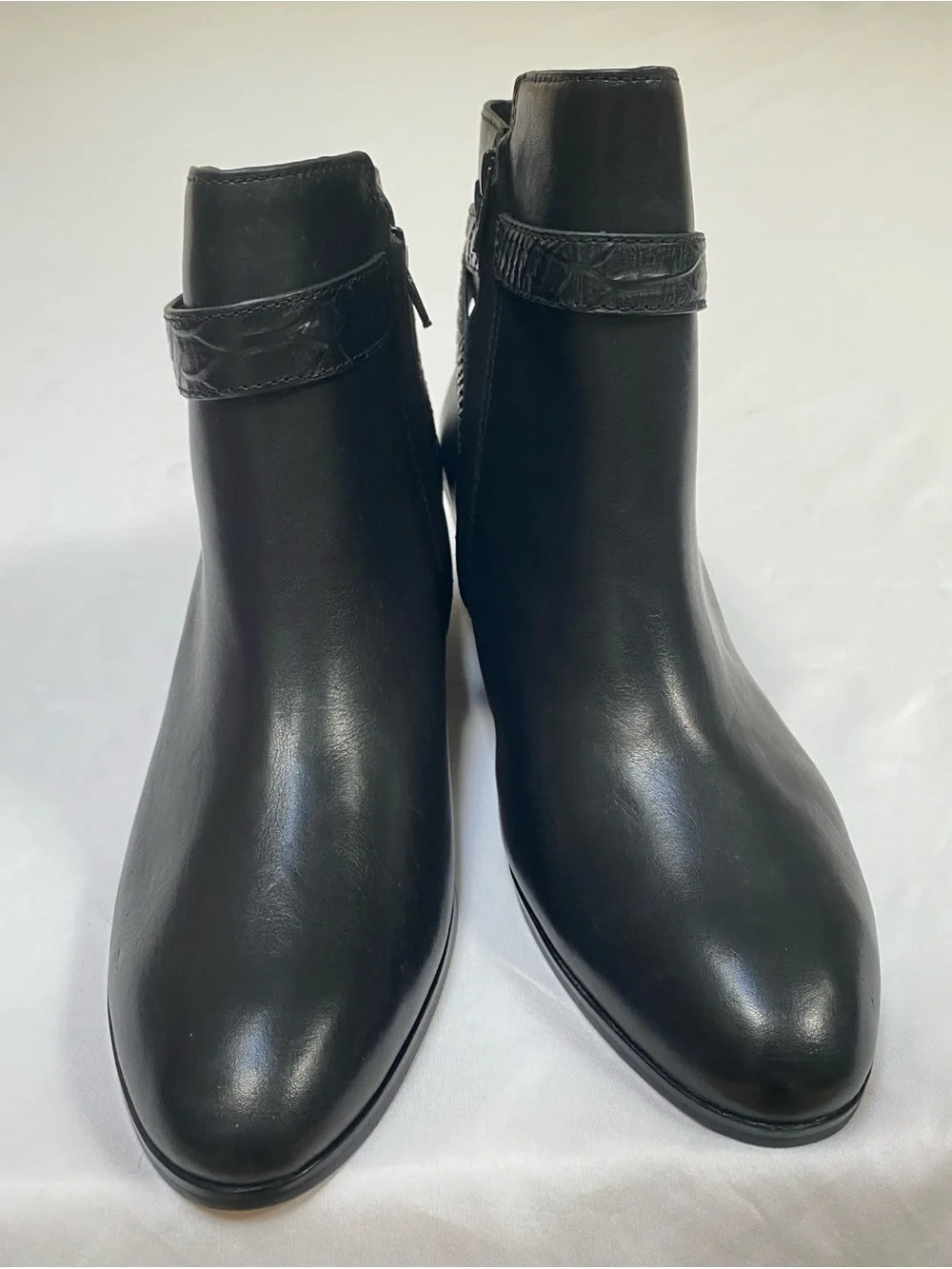 New Coach Black Leather Ankle Boots